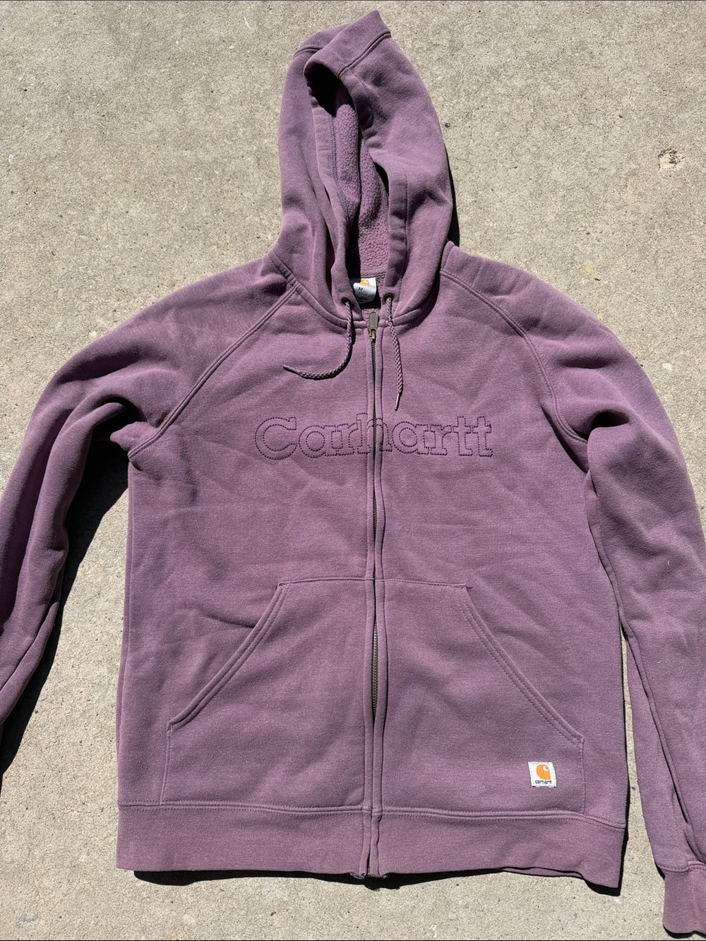 Carhartt Dusty Mauve Full-Zip Hooded Sweatshirt